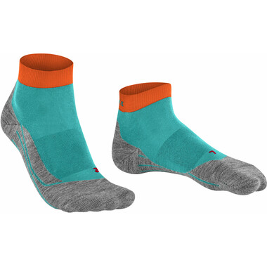 Socken FALKE RU4 SHORT Damen Türkisblau/Orange/Grau 0